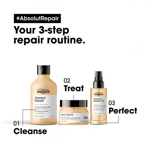 L'Oréal Professionnel Absolut Repair Limited Edition Trio Gift Set Šventinis plaukų priežiūros komplektas