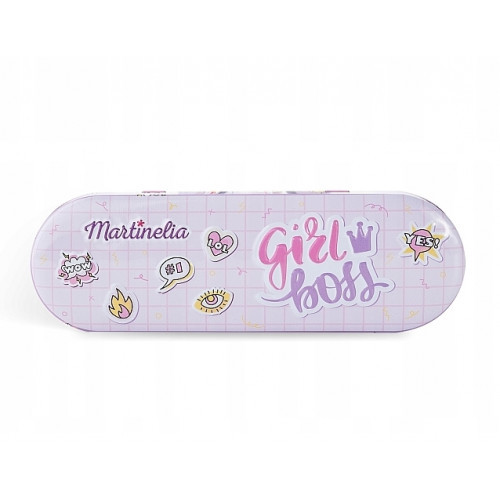 Martinelia Nail Polish & Stickers Tin Box Vaikiškas kosmetikos rinkinys Girl Boss
