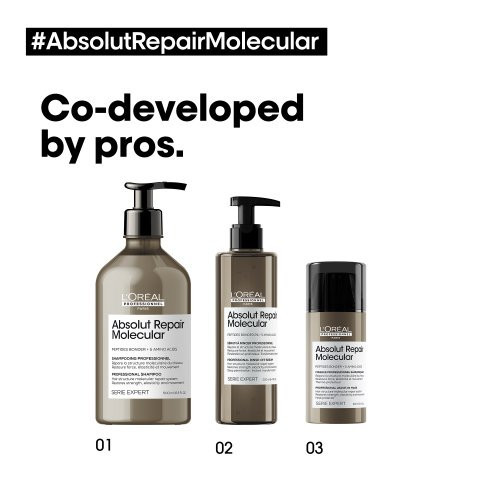 L'Oréal Professionnel Serie Expert Absolut Repair Molecular Kit Plaukų molekulinę struktūrą atstatančių priemonių rinkinys Rinkinys