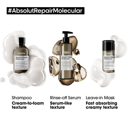L'Oréal Professionnel Serie Expert Absolut Repair Molecular Kit Plaukų molekulinę struktūrą atstatančių priemonių rinkinys Rinkinys