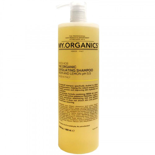 My.Organics Exfoliating shampoo neem and lemon Valantis šampūnas su nimbamedžiu ir citrina 250ml