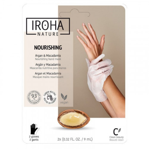 IROHA Professional Nourishing Argan Hand & Nails Gloves Profesionali kaukė rankoms su argano aliejumi 1 vnt.