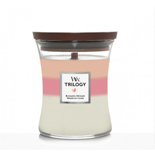 WoodWick Trilogy Blooming Orchard Candle Žvakė Medium