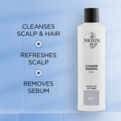 Nioxin SYS1 Cleanser Shampoo Plaukų ir galvos šampūnas nestipriai retėjantiems plaukams 300ml