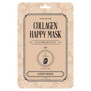 Kocostar Collagen Happy Mask Maitinamoji lakštinė veido kaukė 1 vnt.