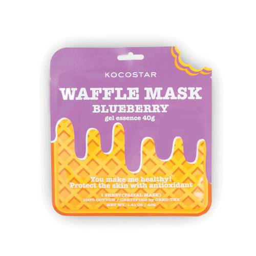 Kocostar Waffle Mask Blueberry Veido kaukė 1 vnt.