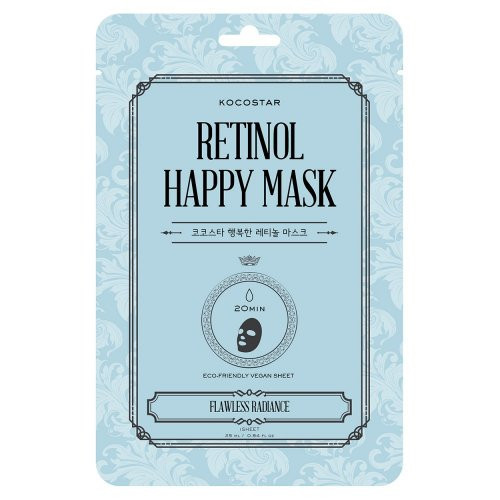 Kocostar Retinol Happy Mask Švytėjimo suteikianti lakštinė veido kaukė 1 vnt.