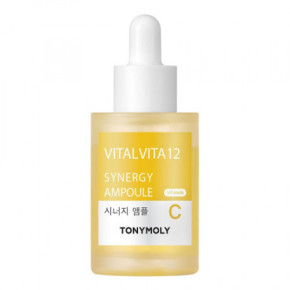 TONYMOLY Vital Vita 12 Synergy Ampoule Šviesinamoji veido odos priemonė 30ml