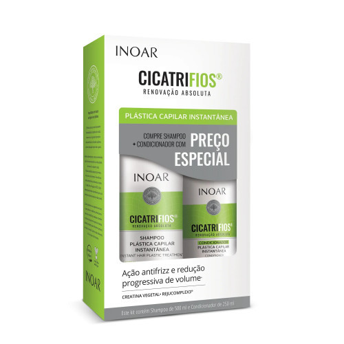 Inoar CicatriFios Duo Kit plauko struktūrą atkuriantis priemonių rinkinys 2x250ml