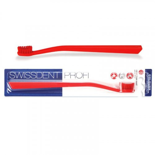 Swissdent Profi Colours Soft-Medium Vidutinio švelnumo dantų šepetėlis White