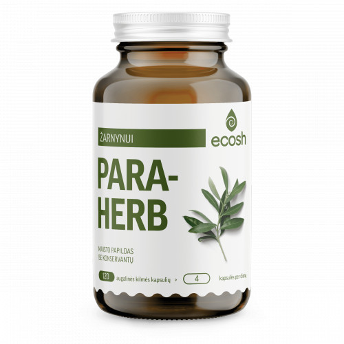 Ecosh Paraherb Against Parasites Maisto papildas virškinamajam traktui 120 kapsulių