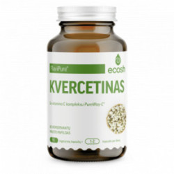Ecosh Quercetin FlaviPure® With Vitamin C Complex Kvercetinas FlaviPure® su vitamino C kompleksu 40 kapsulių