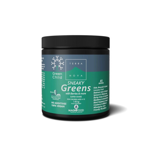 Terranova Green Child Sneaky Greens Super Shake Gyvosios bakterijos milteliais vaikams 180g