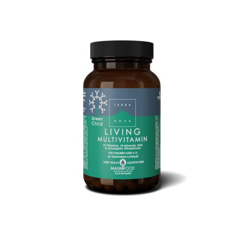 Terranova Green Child Living Multivitamin Multivitaminų kompleksas vaikams 50 kapsulių