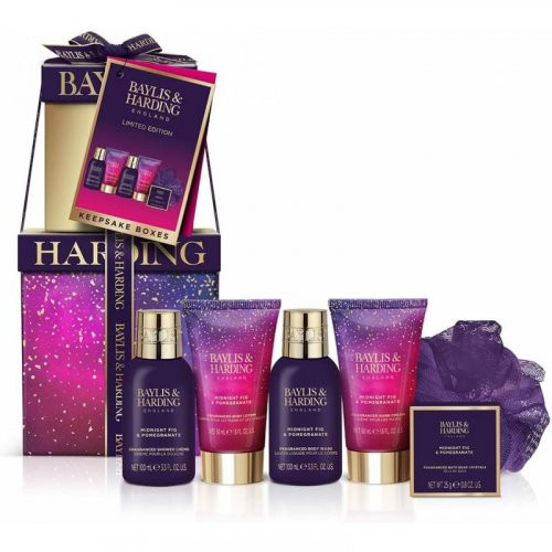 Baylis & Harding Midnight Fig & Pomegranate Luxury Pamper Present Gift Box Set Šventiškas kūno priežiūros priemonių rinkinys