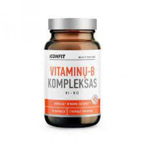 Iconfit B- Complex Supplement B Vitaminų Kompleksas 90 kapsulių