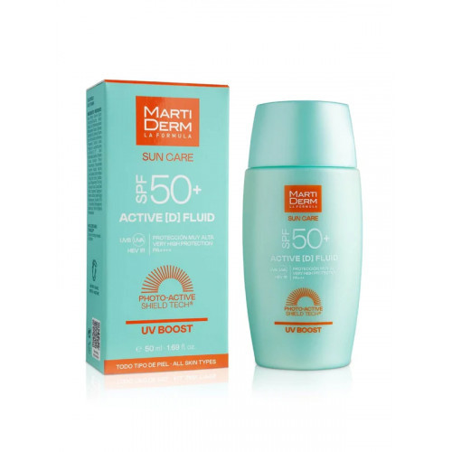 MartiDerm Active D Fluid SPF50+ Intensyvaus poveikio fluidinis veido kremas nuo saulės 50ml