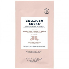 VOESH Collagen Socks Kaukė pėdoms su kolagenu 1 pora