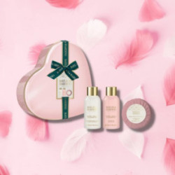Baylis & Harding Jojoba, Vanilla & Almond Oil Luxury Heart Tin Gift Set Prabangus kūno priežiūros rinkinys