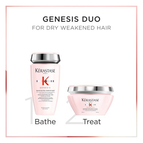 Kerastase Genesis Dual Anti-Fall Haircare Set Plaukus stiprinantis rinkinys 250ml+200ml