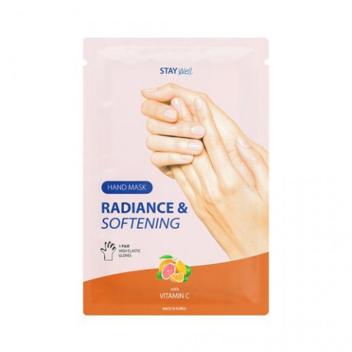 STAY WELL Radiance & Softening Hand Mask Vitamin C Complex Minkštinamoji rankų kaukė su vitaminu C 1 pora