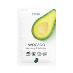 STAY WELL Climate Neutral Refreshing & Softening Sheet Mask Avocado Gaivinanti ir minkštinanti veido kaukė 1vnt.