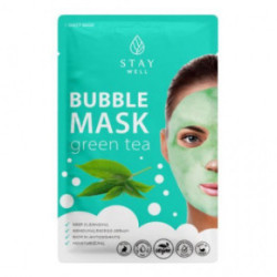 STAY WELL Deep Cleansing Bubble Mask Green Tea Giliai valanti, nuplaunama veido kaukė 1vnt.