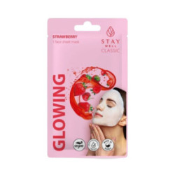 STAY WELL Classic Mask Glowing Strawberry Švytėjimo suteikianti veido kaukė 1vnt.