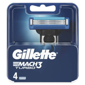 Gillette Mach 3 Turbo Cartridges Skurtuvo galvutės 4 vnt.
