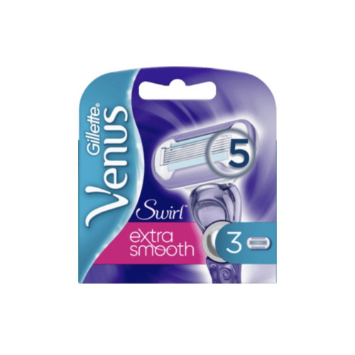 Gillette Venus Extra Smooth Swirl Razor Blades Skustuvo galvutės 3vnt