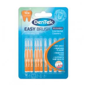 Dentek Easy Brush Reusable Interdental Cleaners Tarpdančių šepetėliai 10 vnt.