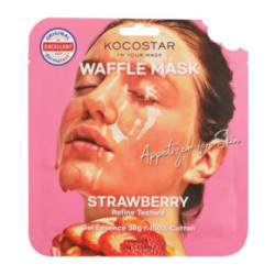 Kocostar Waffle Mask Strawberry Veido kaukė 1 vnt.
