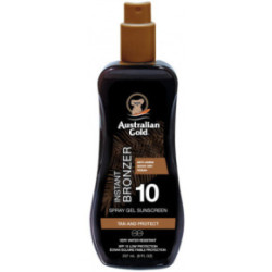 Australian Gold Spray Gel with Instant Bronzer SPF10 Apsauga nuo saulės su natūraliais bronzantais 237ml