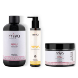 Miya Hinu Treatment Box Natūralus plaukų priežiūros rinkinys riebiai galvos odai