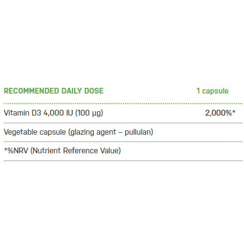 Ecosh Vitamin D3 4000IU Vitaminas D3 90 kapsulių