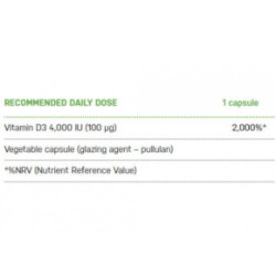 Ecosh Vitamin D3 4000IU Vitaminas D3 90 kapsulių