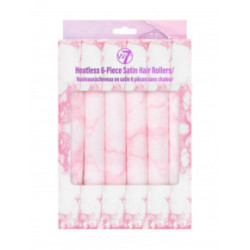 W7 cosmetics Heatless 6-Piece Satin Hair Rollers Karščio nereikalaujantys 6 dalių satino plaukų voleliai 6 vnt.