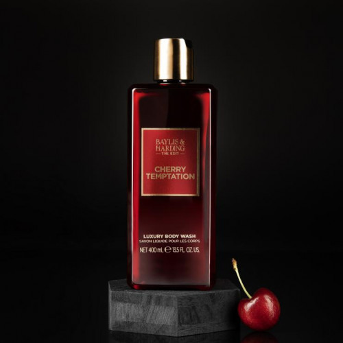 Baylis & Harding Luxury Body Wash Cherry Temptation Prabangus kūno prausiklis 400ml