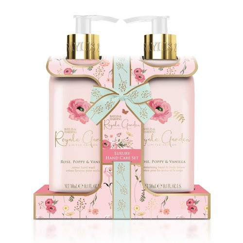 Baylis & Harding Royale Garden Rose, Poppy & Vanilla Luxury Hand Care Gift Set Rankų priežiūros rinkinys 2x300ml