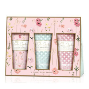 Baylis & Harding Royale Garden Rose, Poppy & Vanilla Luxury Hand Treats Gift Set Rankų kremų rinkinys 3x50ml