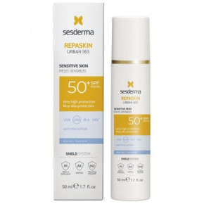 Sesderma Repaskin Urban 365 Sensitive Skin SPF50+ Veido kremas nuo saulės jautriai odai 50ml