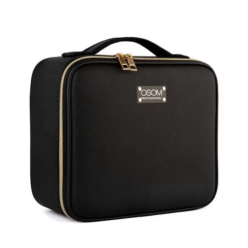 OSOM Professional Cosmetic Case With Lighted Mirror Lagaminas kosmetikos priemonėms Black