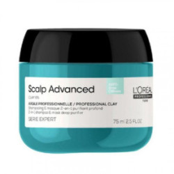 L'Oréal Professionnel Scalp Advanced Anti-Oiliness 2-In-1 Deep Purifier Clay Valomoji kaukė - šampūnas riebiai galvos odai 250ml