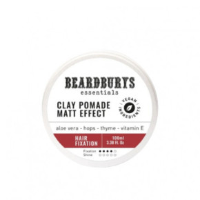 Beardburys Essentials Wax Clay Pomade Matt Effect Matinio efekto plaukų pomada 100ml