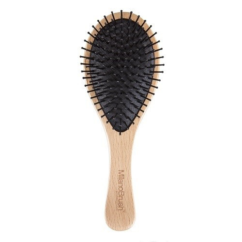 Milano Brush Stacy Wooden Brush Medinis plaukų šepetys