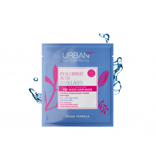 Urban Care Hyaluronic Acid & Collagen Pre-Wash Hair Mask Kaukė plaukams prieš šampūną 50ml