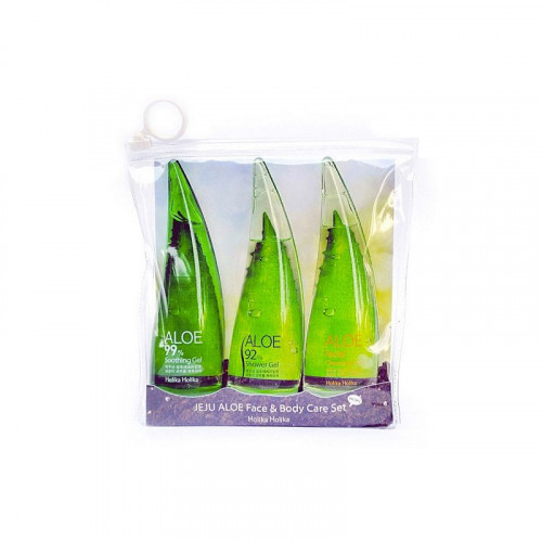 Holika Holika Jeju Aloe Face And Bodycare Set Kūno ir veido odos priežiūros rinkinys 3x55ml