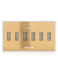 Swiss Line Cell Shock The Swiss Cure – Day & Night Ampoules Stangrinančios ir spindesio suteikiančios veido ampulės 6x5ml