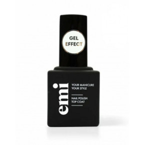 E.Mi Top Coat Nail Polish Gel Effect Viršutinis nagų lako sluoksnis 9ml