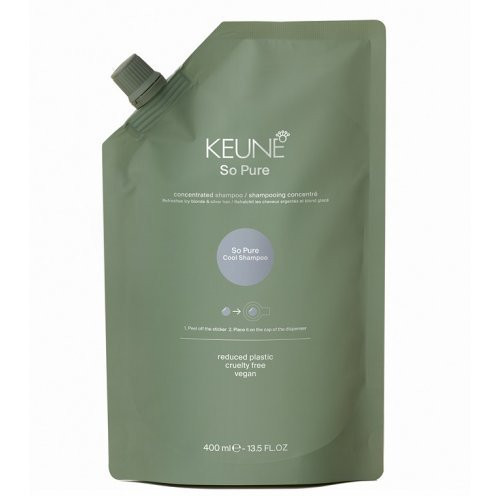 Keune So Pure Cool Shampoo Šampūnas paryškinantis šaltus atspalvius, papildymas 400ml